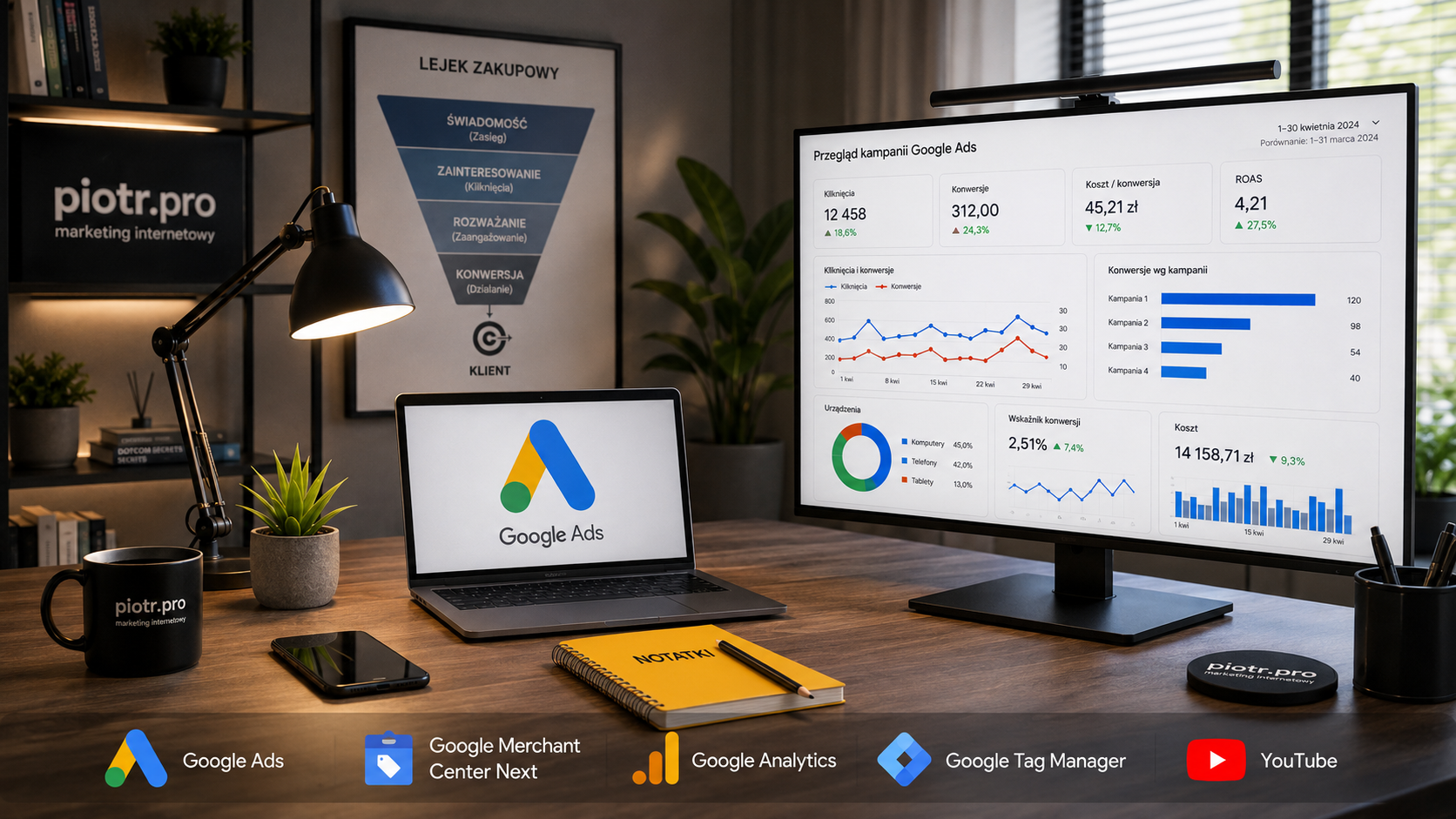 Outsourcing Google Ads – freelancer zarządzający kampaniami reklamowymi dla agencji i firm zamiast zespołu in-house Outsourcing PPC / SEM